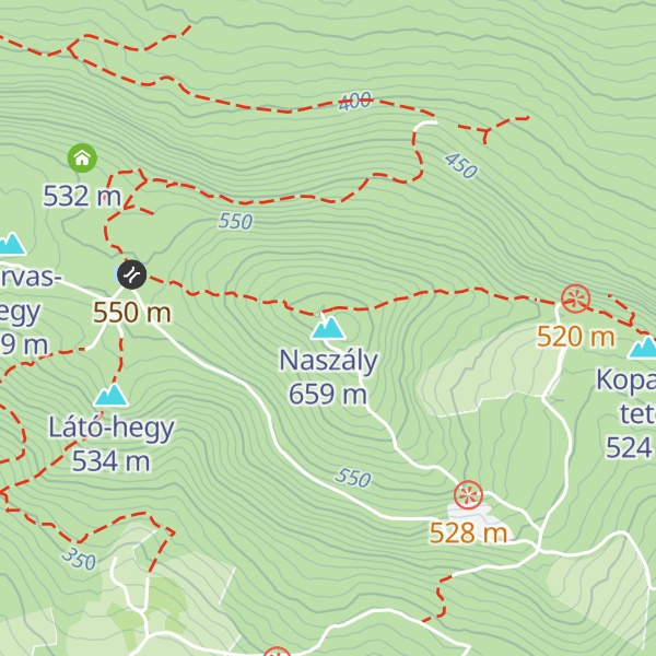 Map of Naszály