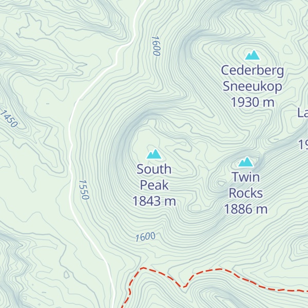 Map of South Peak