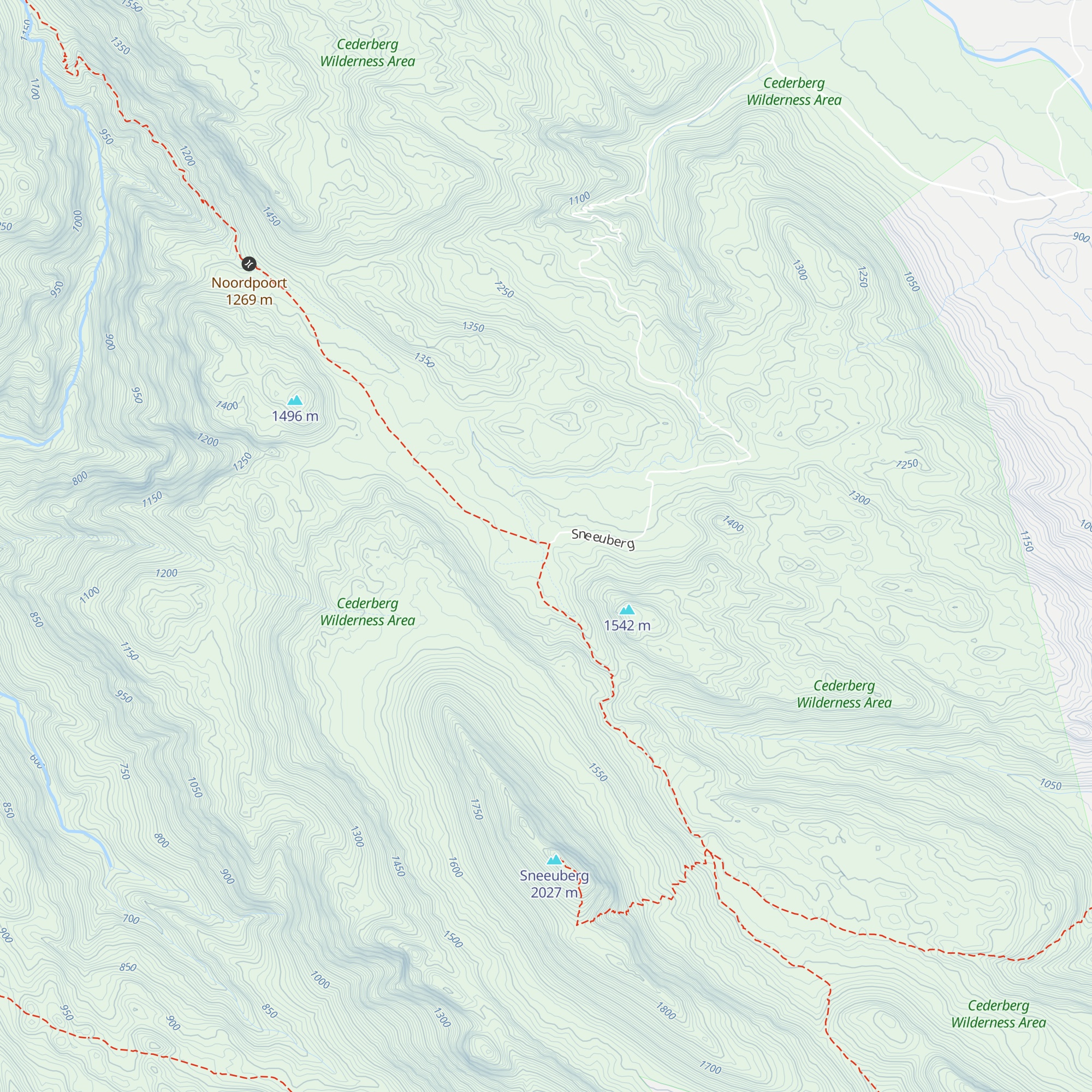 Sneeuberg Hut map