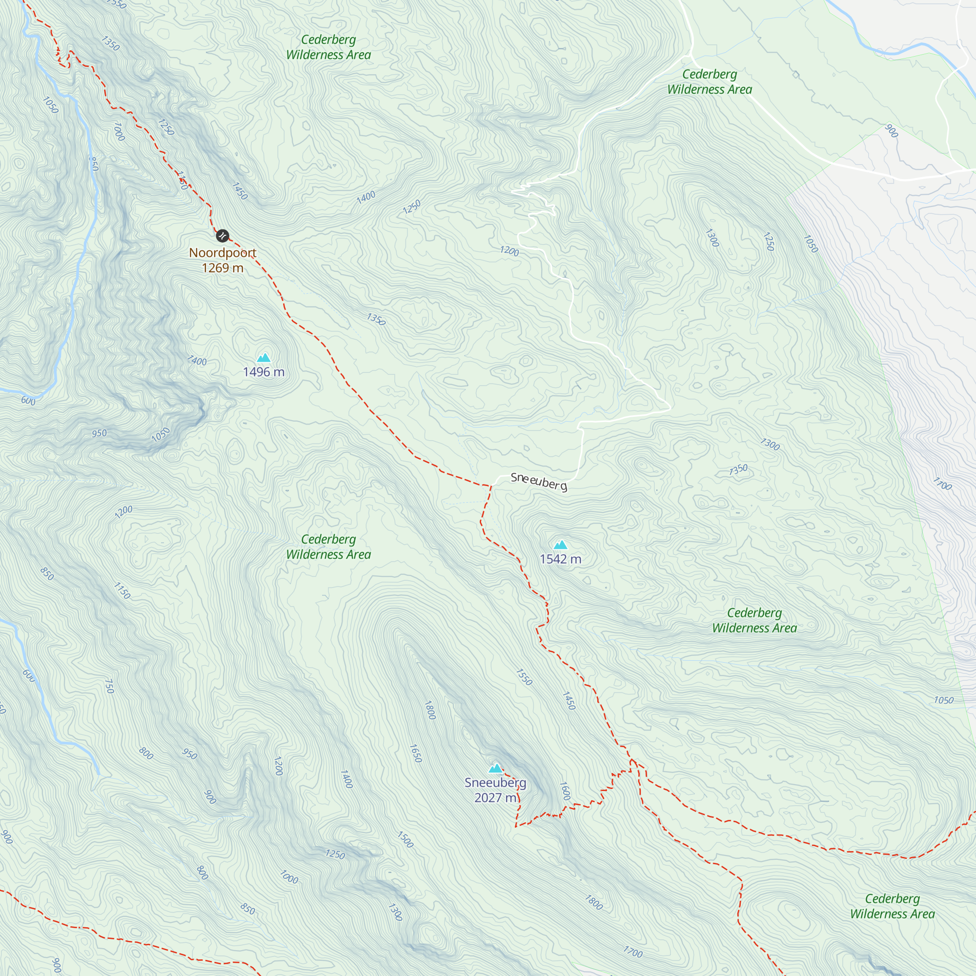 Sneeuberg Hut map