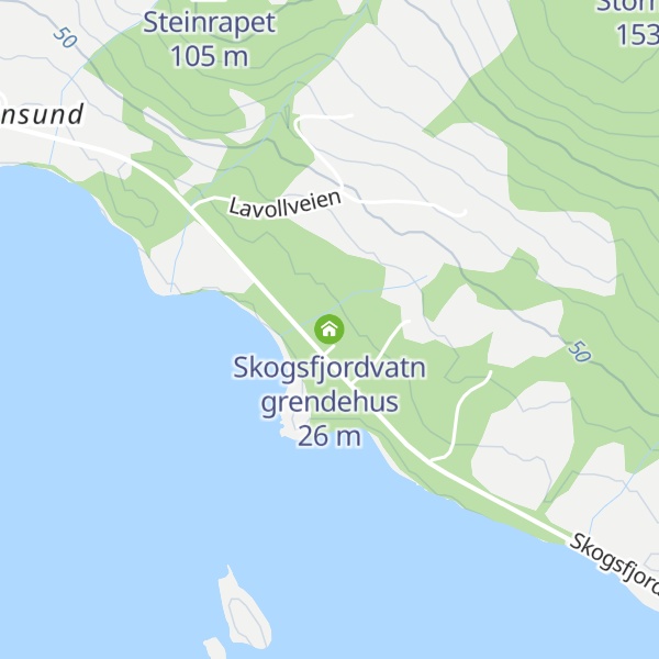 Map of Skogsfjordvatn grendehus