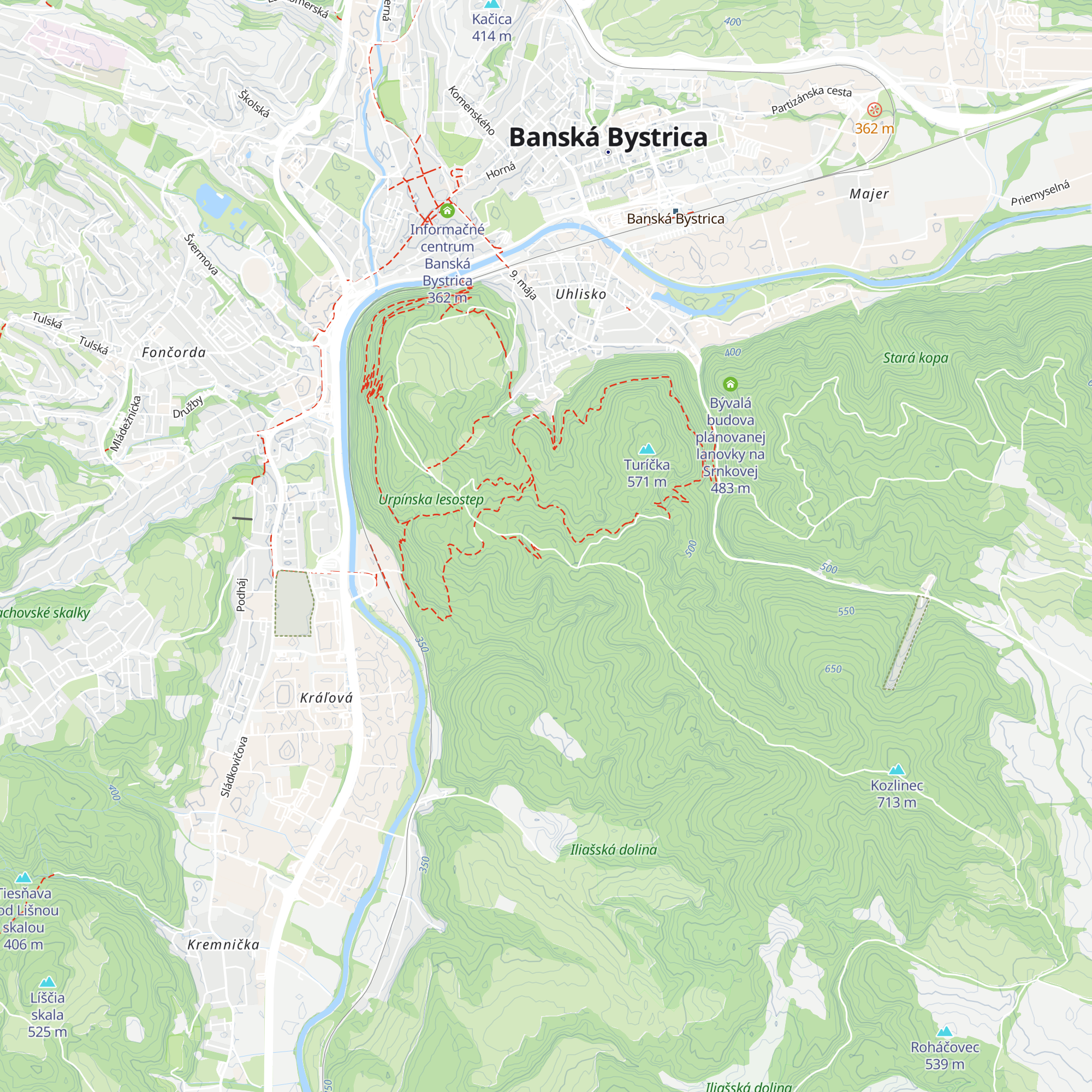 Hvezdáreň v Banskej Bystrici map
