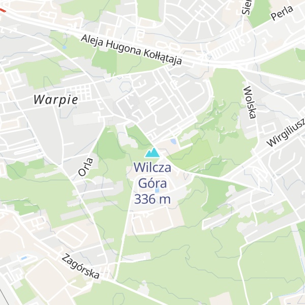 Map of Wilcza Góra