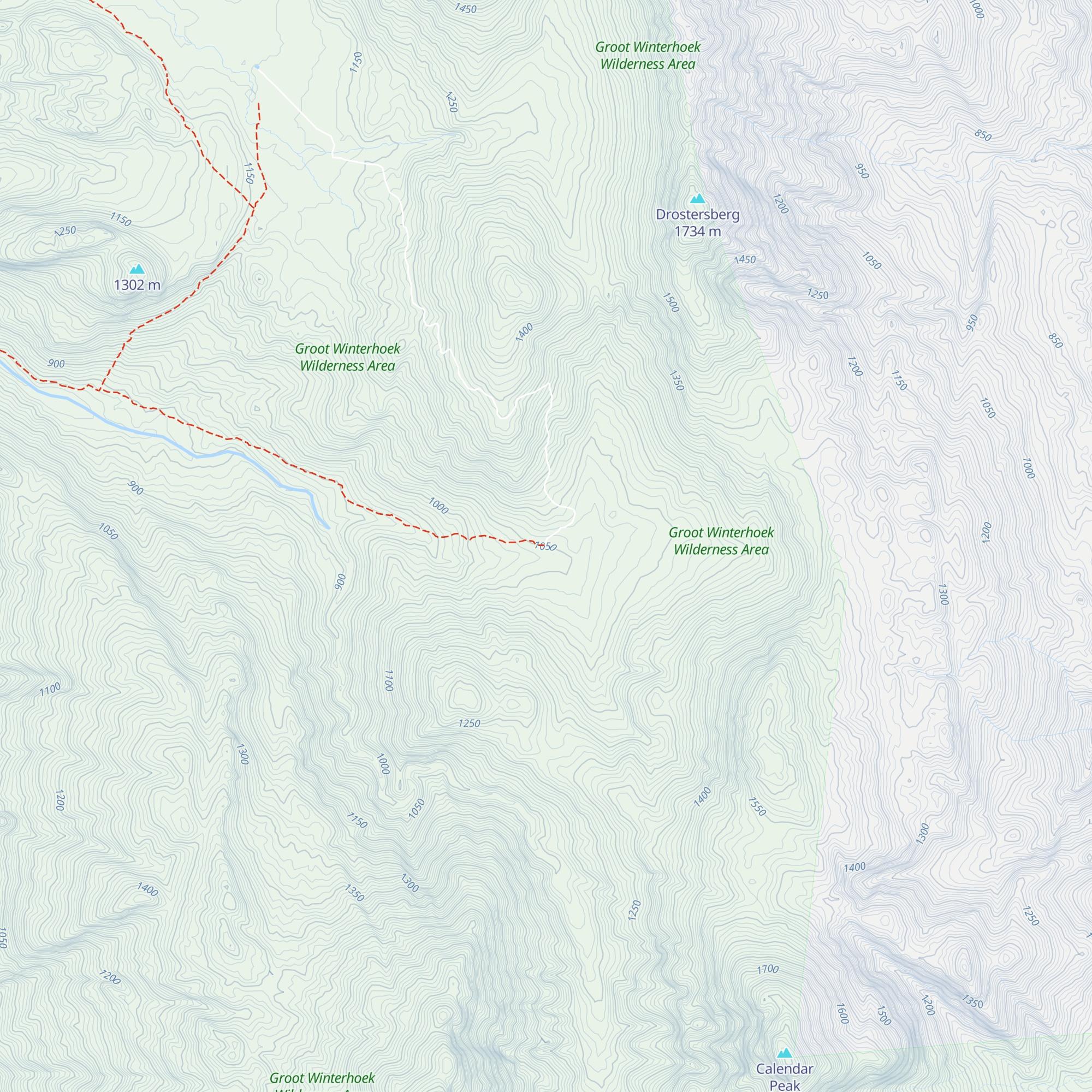 Perdevlei Shelter map