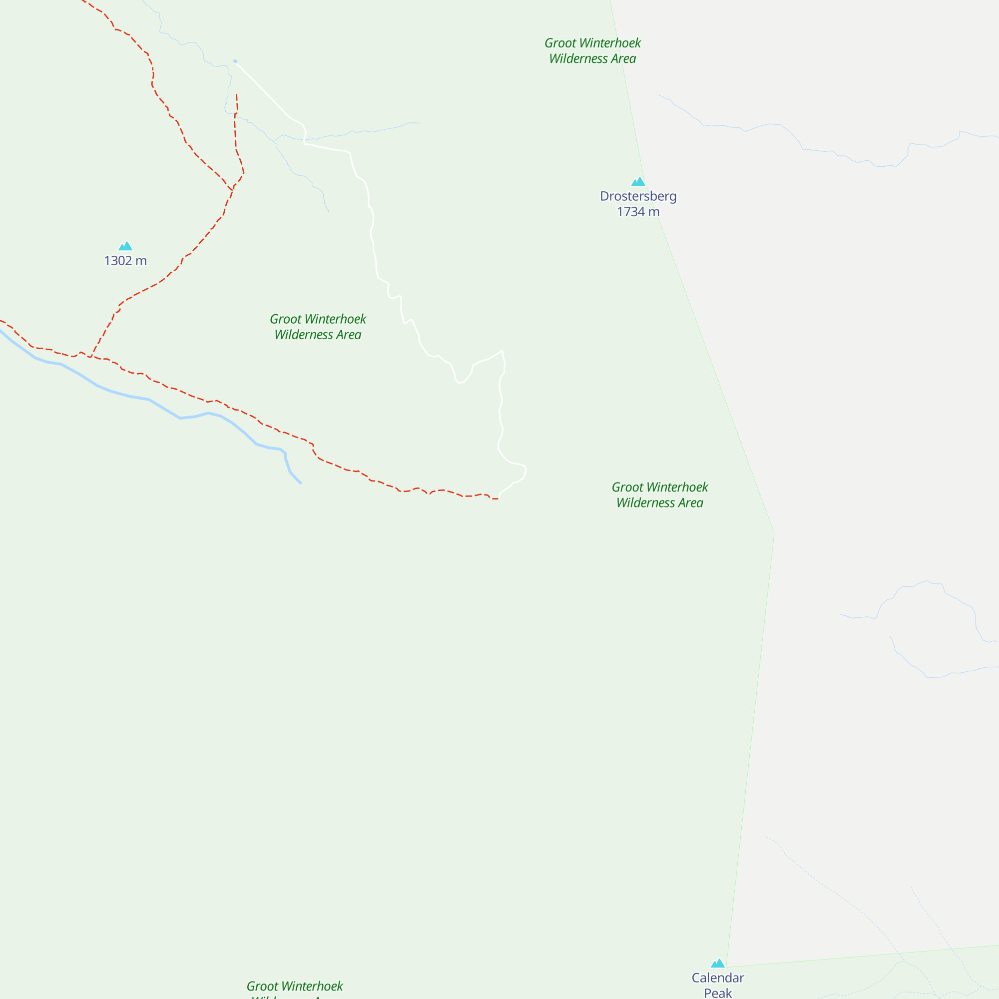 Perdevlei Shelter map