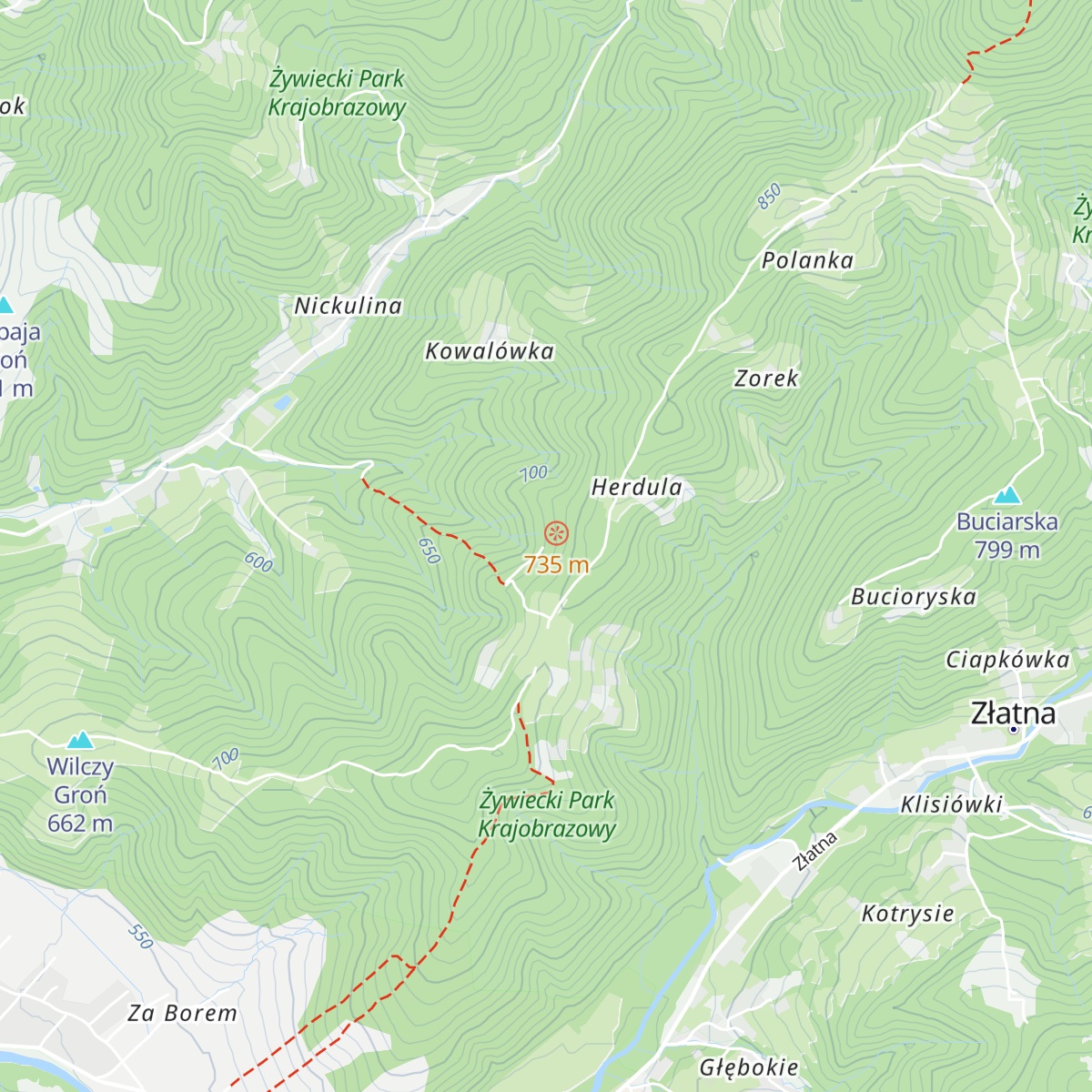 Chata na Zagroniu map