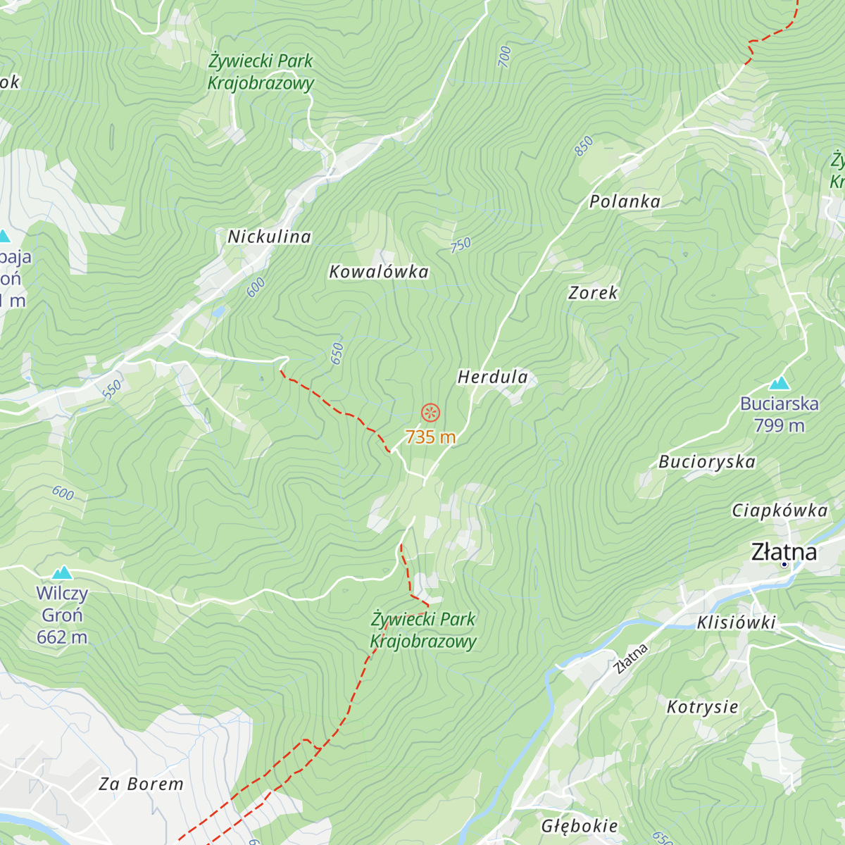 Chata na Zagroniu map