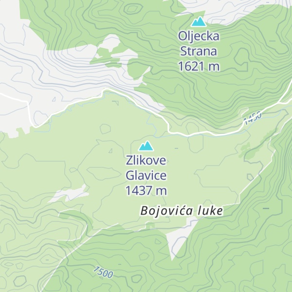 Map of Zlikove Glavice