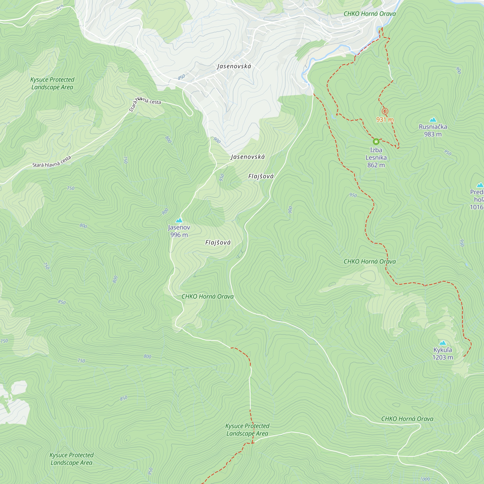Chata Ján - Oravská Lesná map