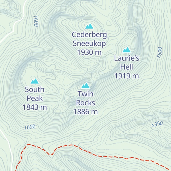 Map of Twin Rocks
