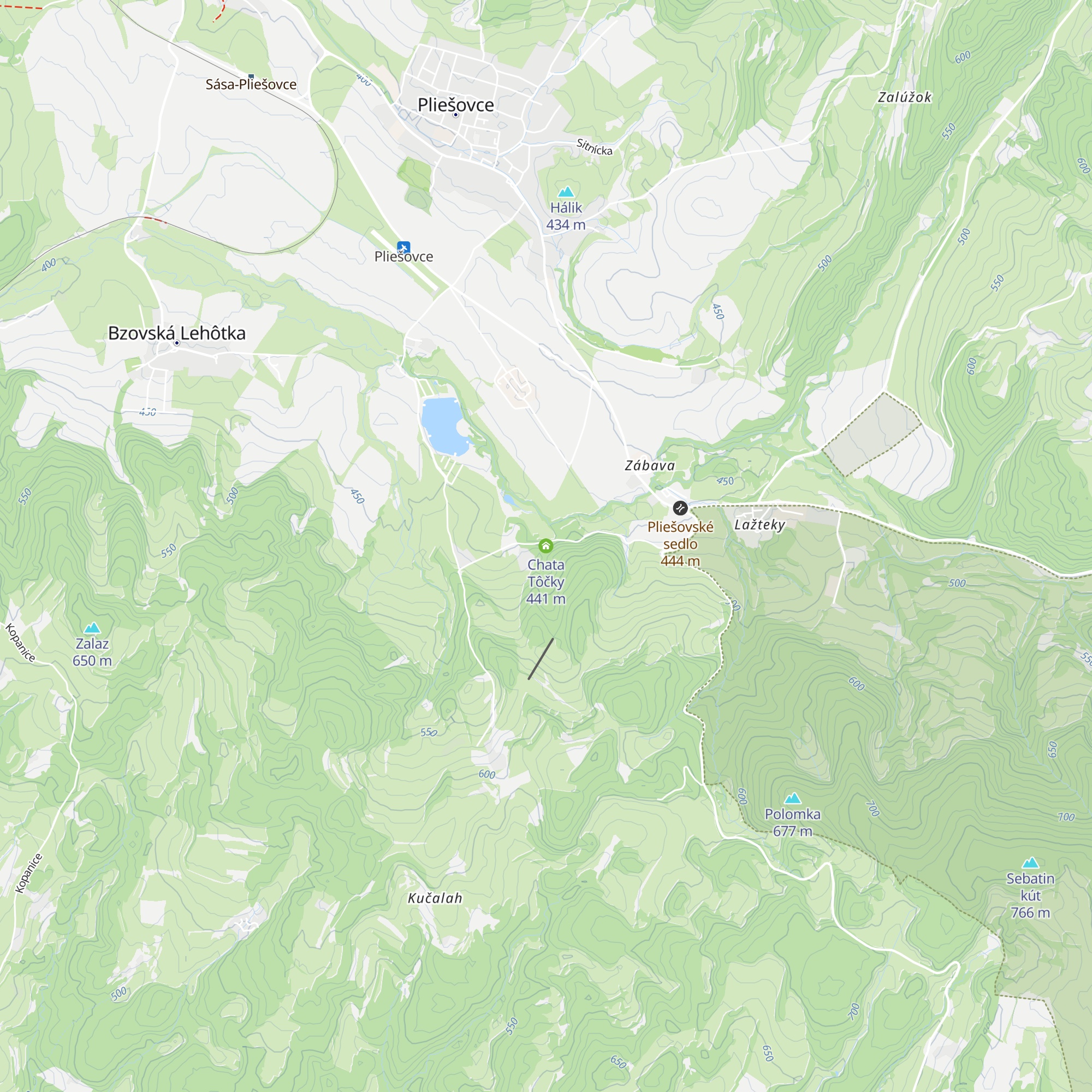 Chata Tôčky map