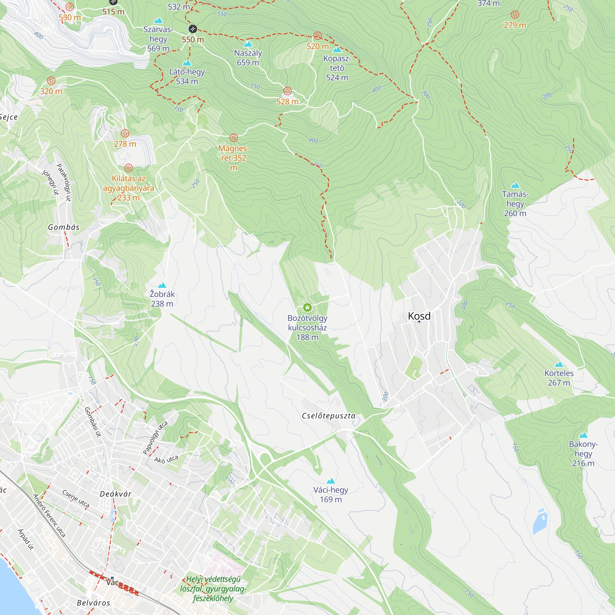 Bozótvölgy kulcsosház map