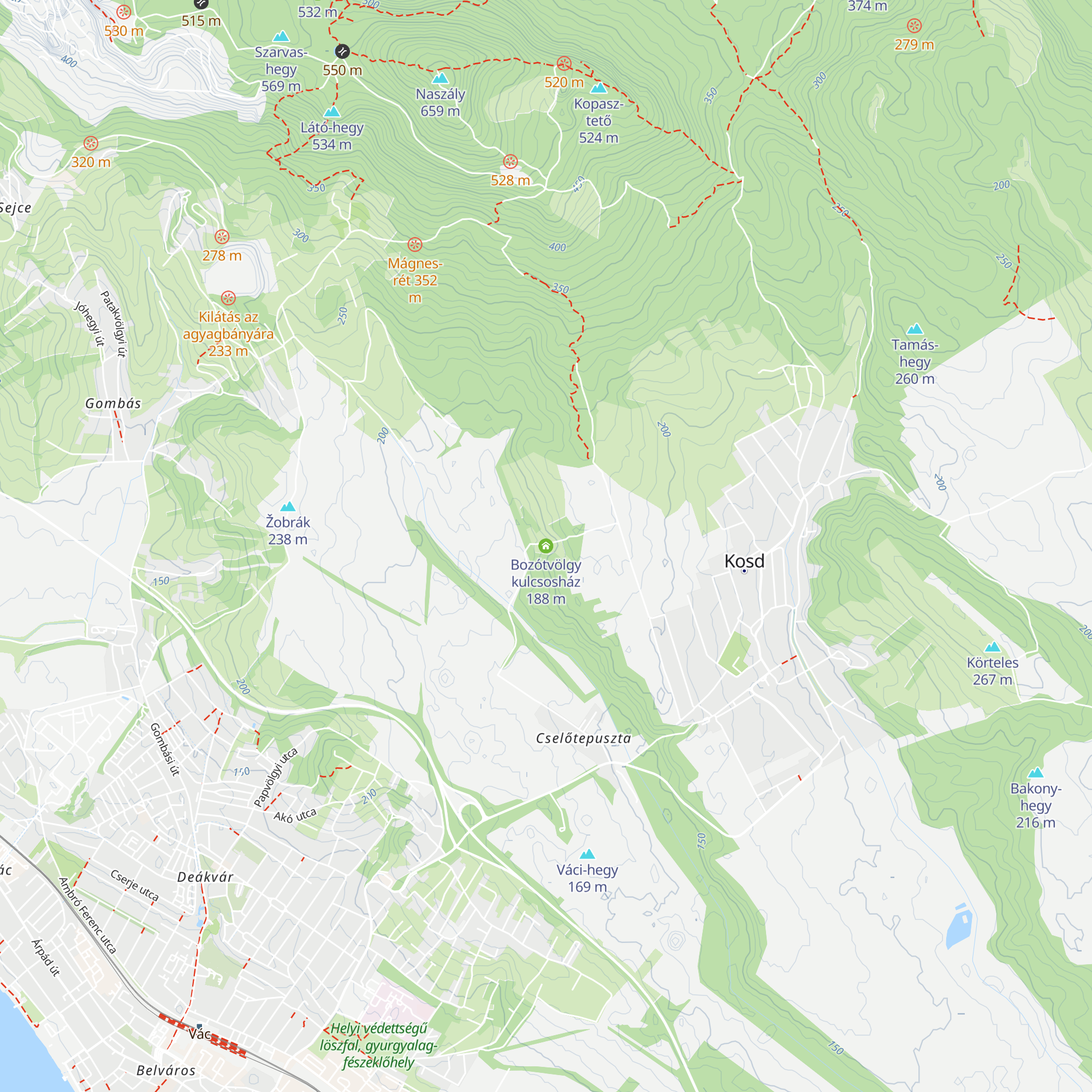 Bozótvölgy kulcsosház map