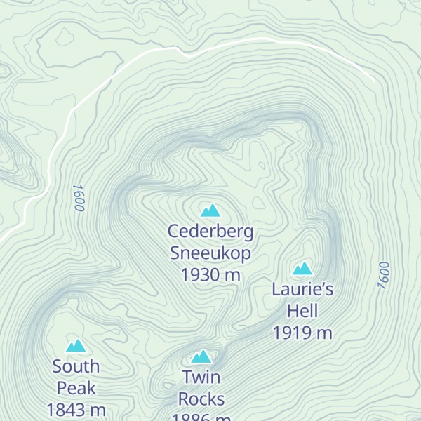 Map of Cederberg Sneeukop