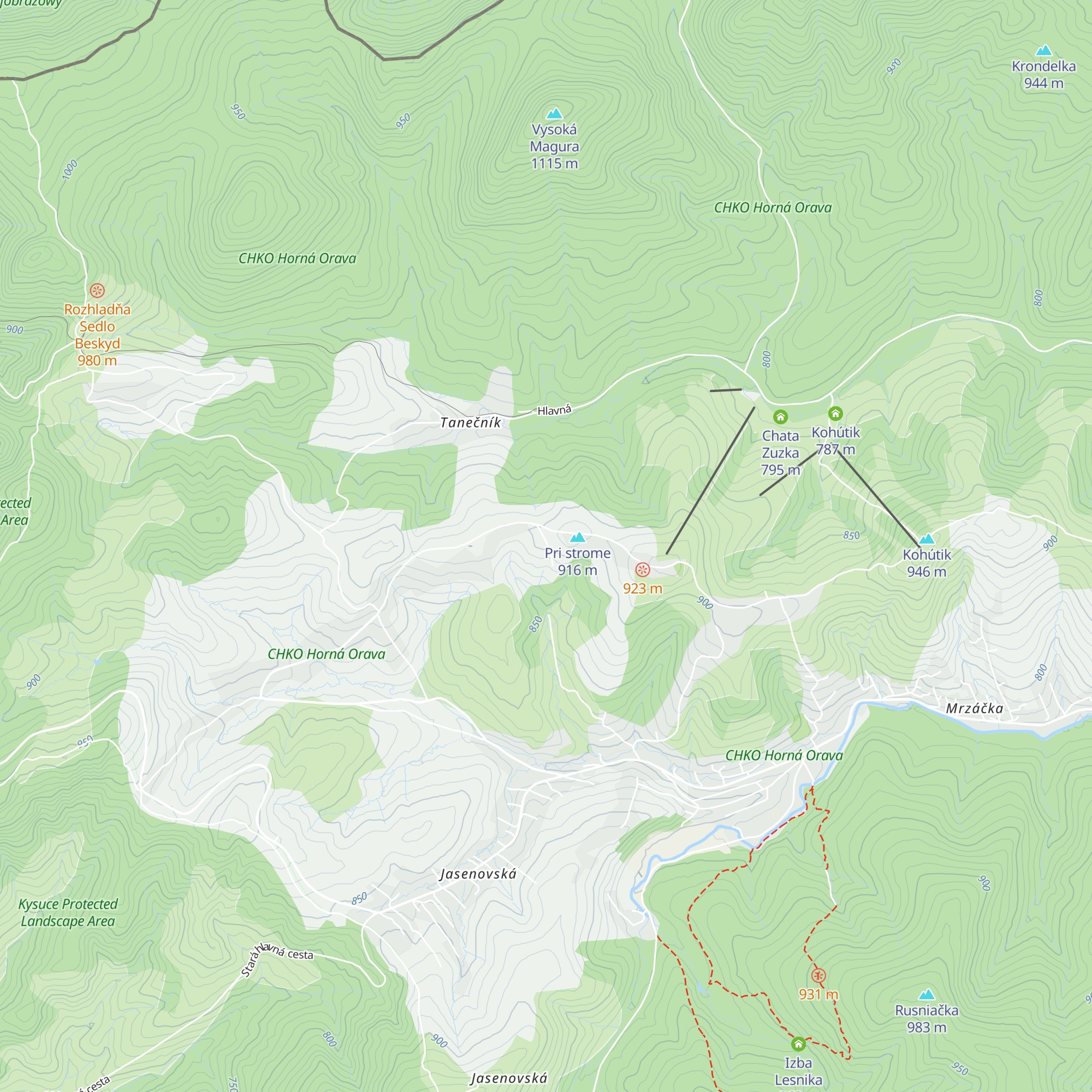 Chata Vŕba map