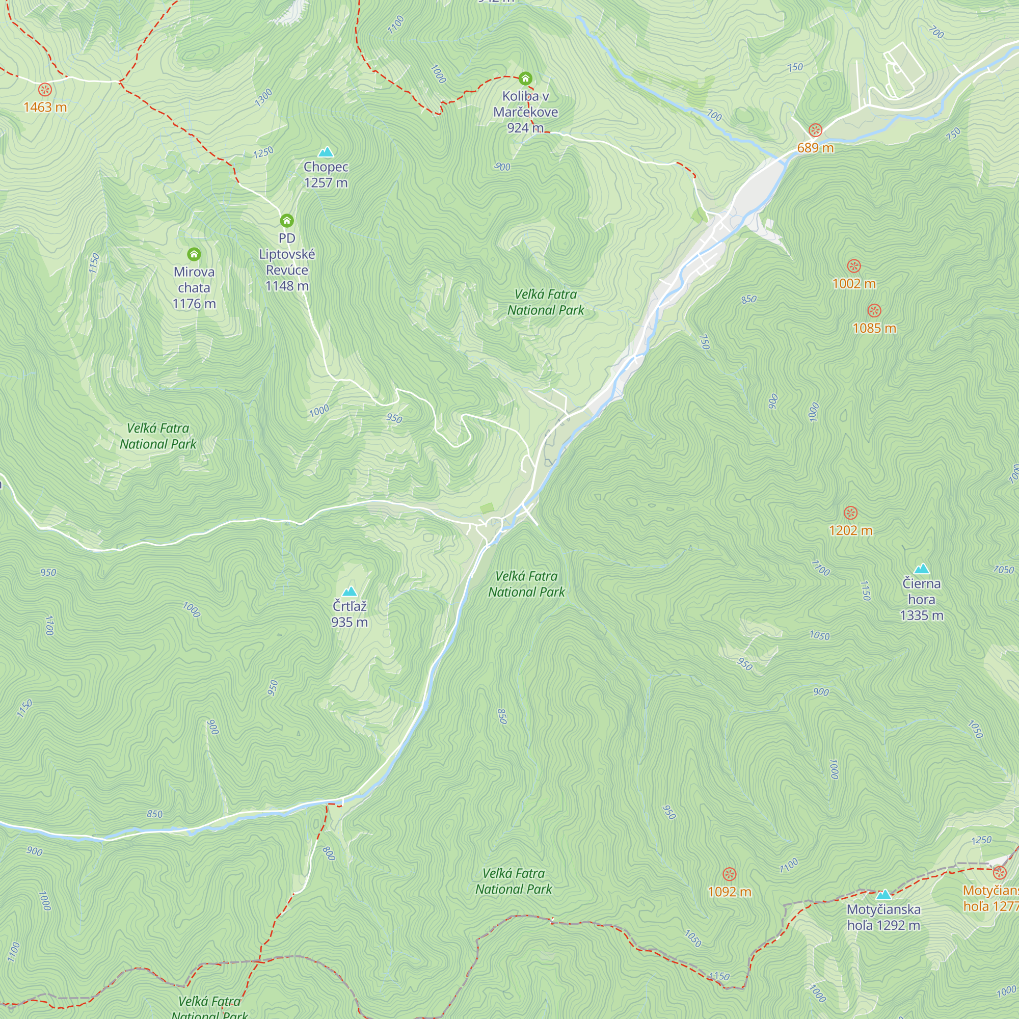 Chata u Baníkov map