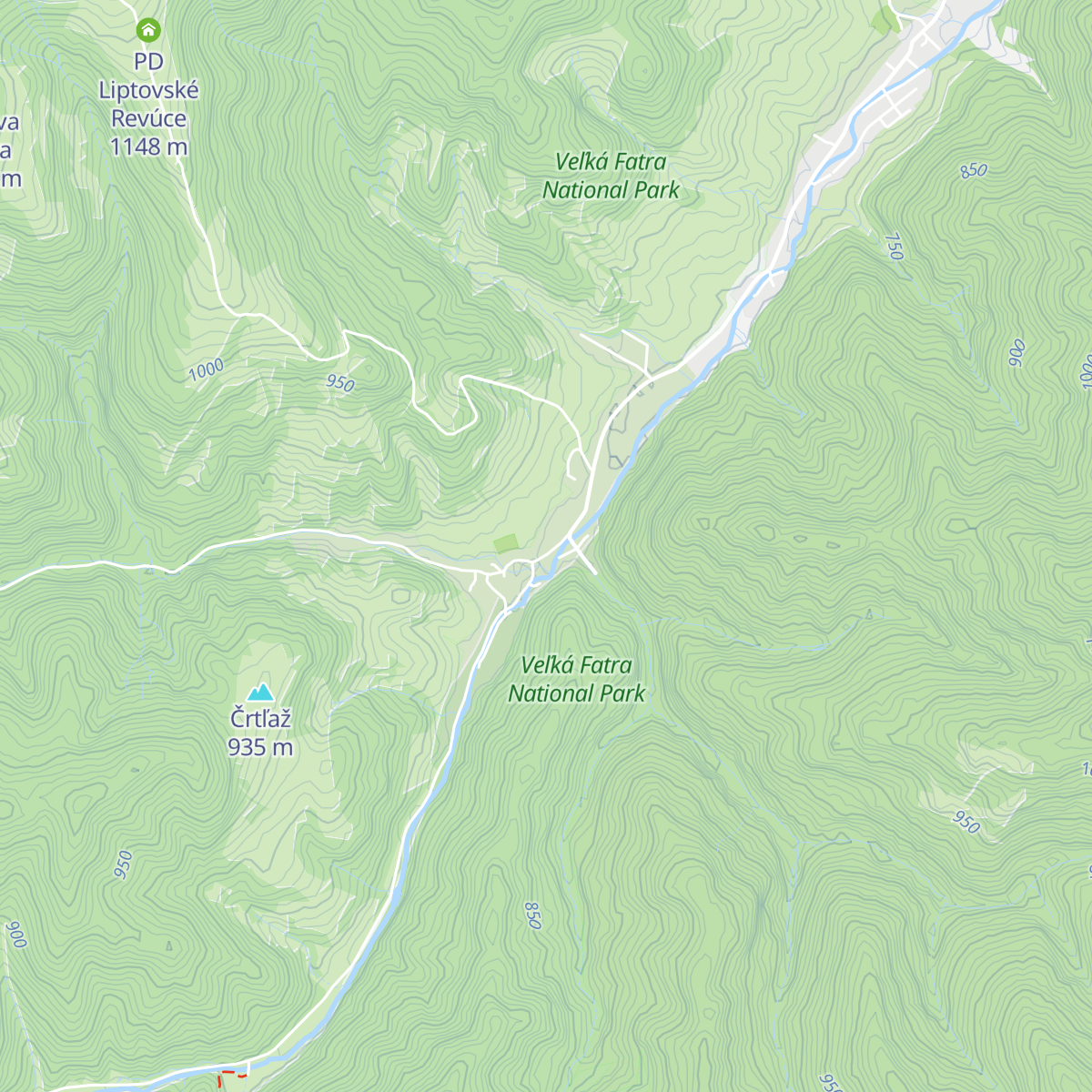 Chata u Baníkov map
