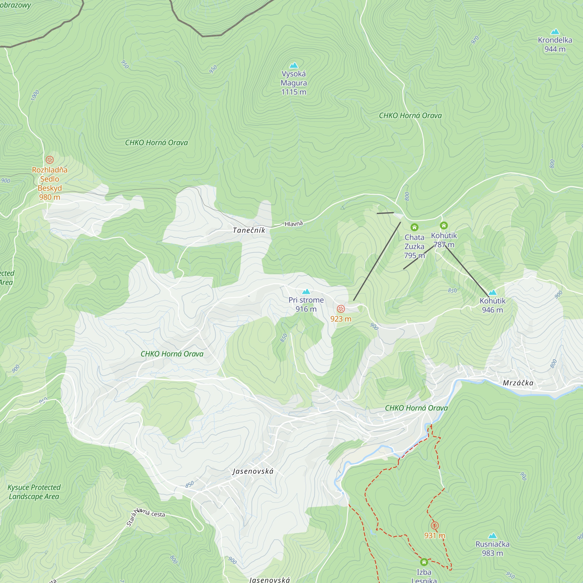 Chata Sylvester map