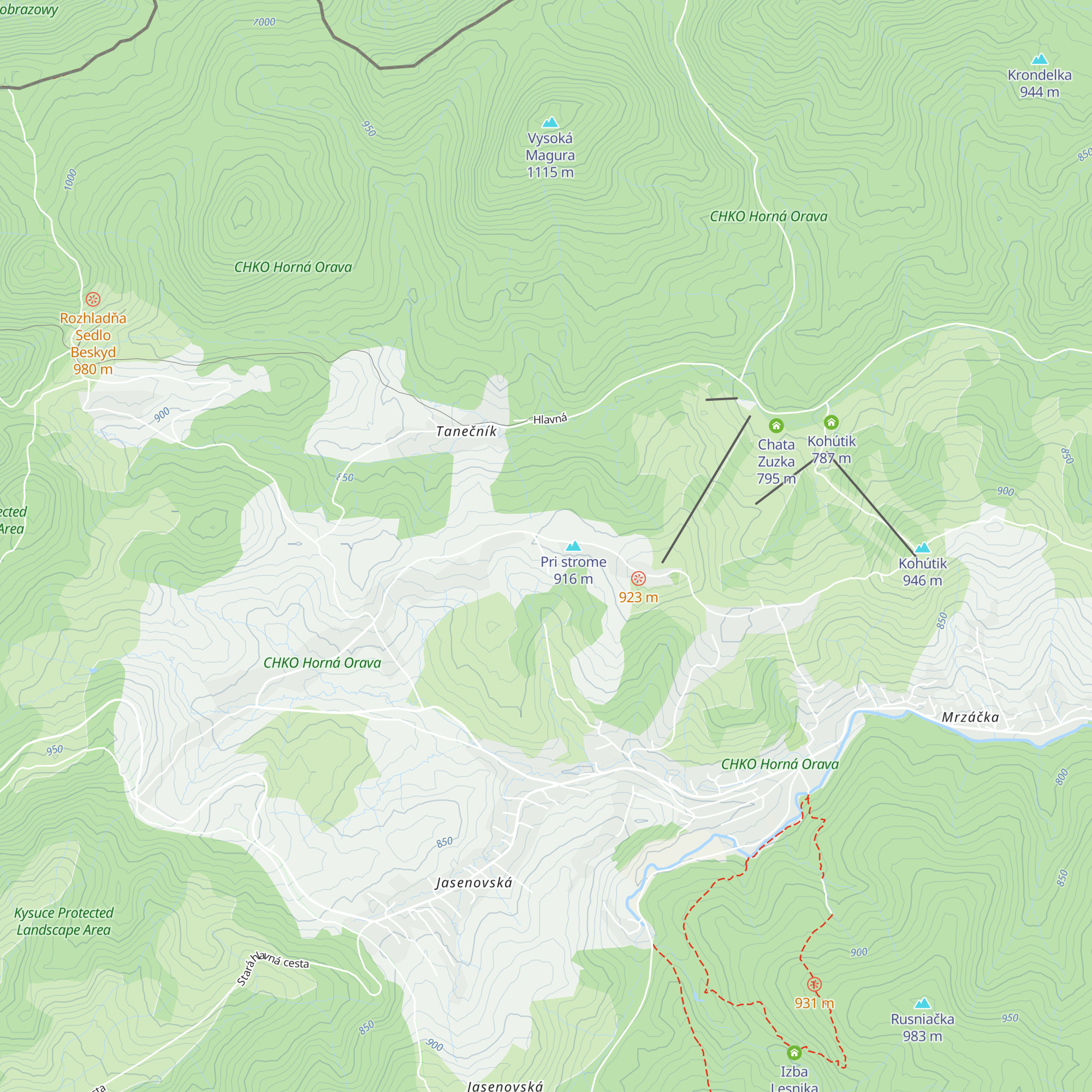 Chata Sylvester map