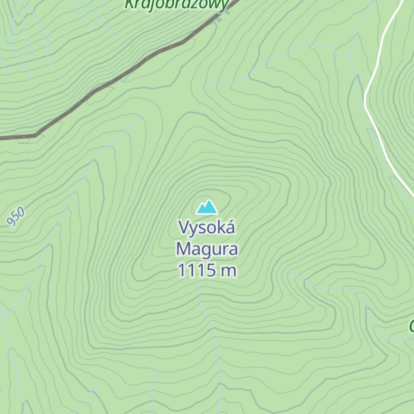 Map of Vysoká Magura
