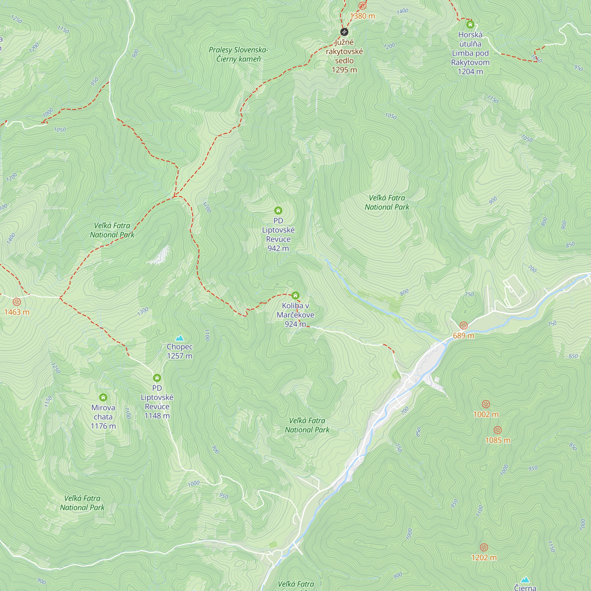 Koliba v Marčekove map