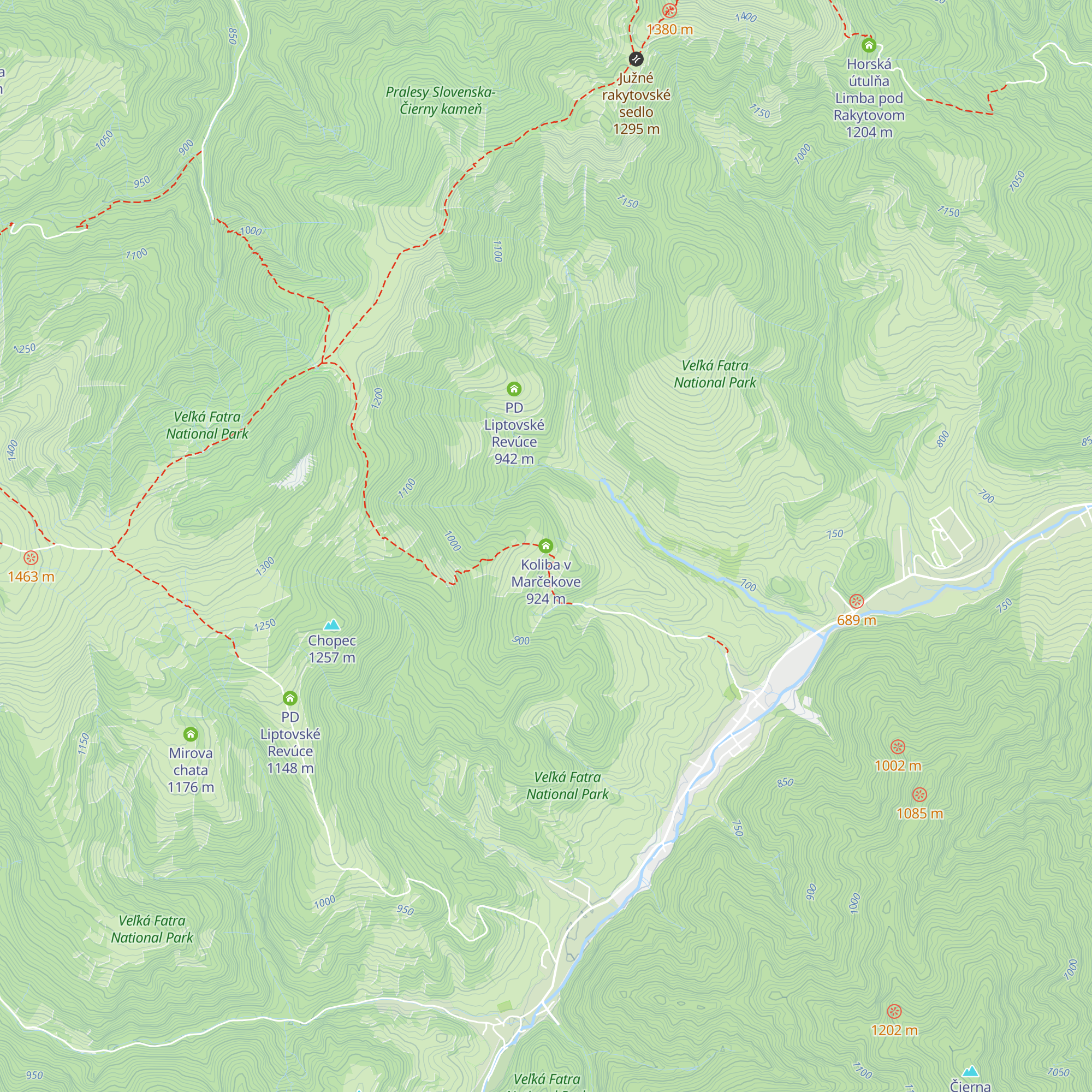 Koliba v Marčekove map