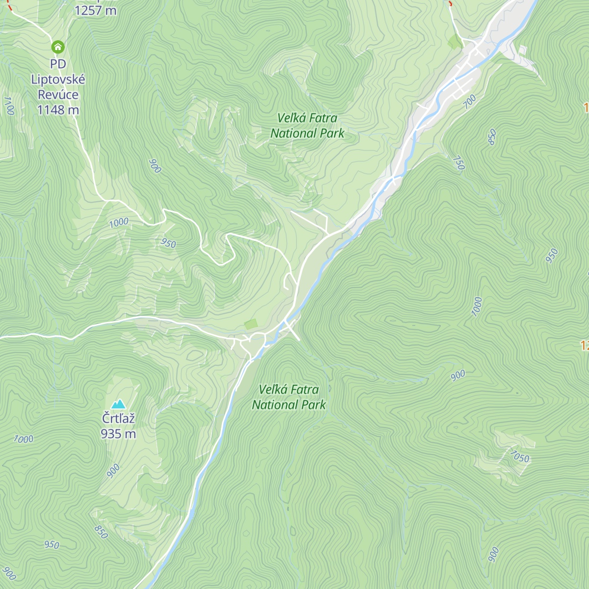 Chata Horec map