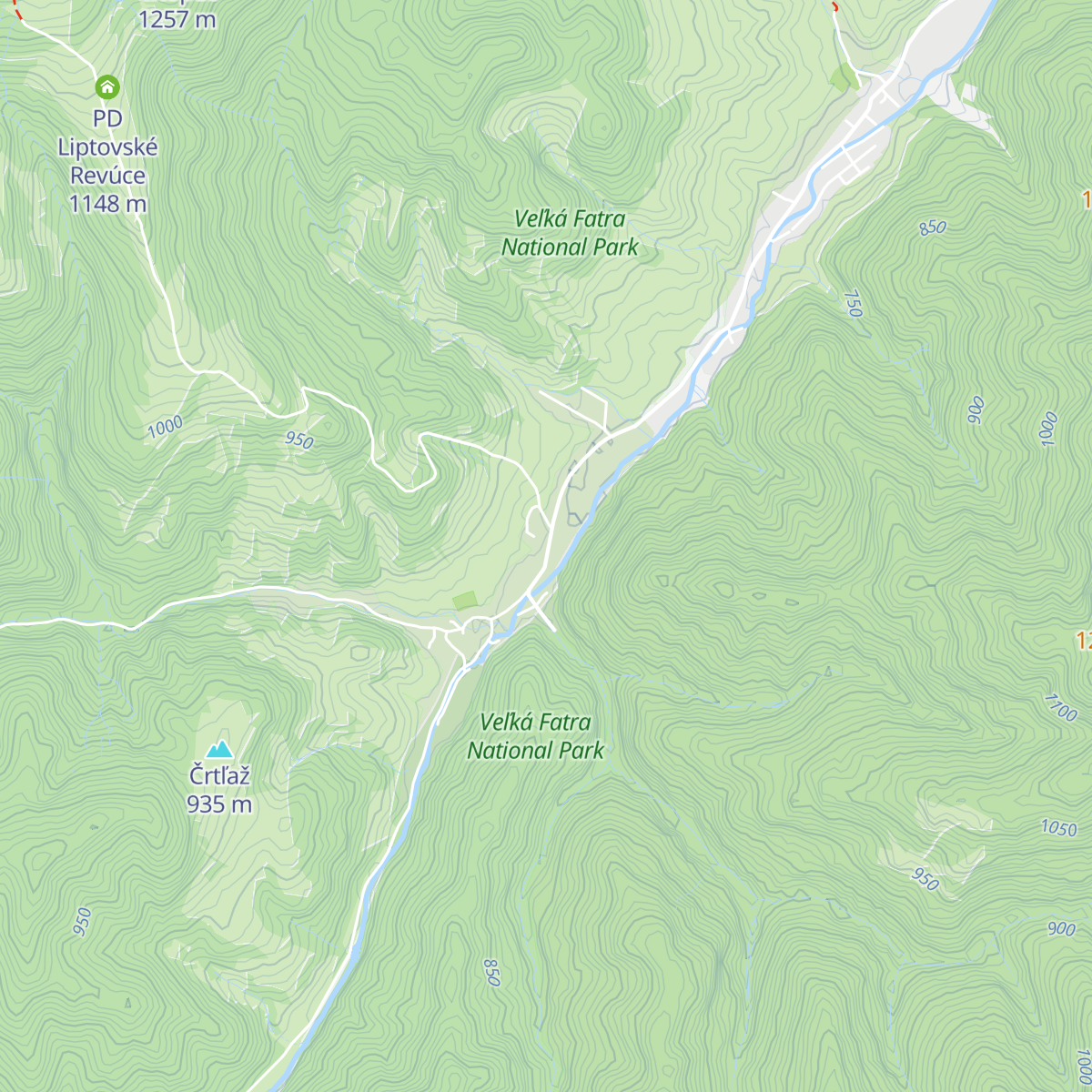 Chata Horec map