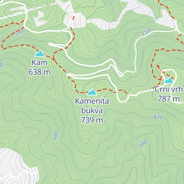 Map of Kamenita bukva
