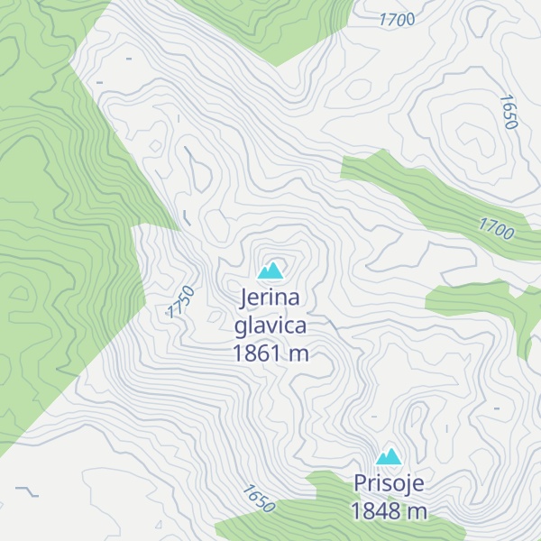Map of Jerina glavica