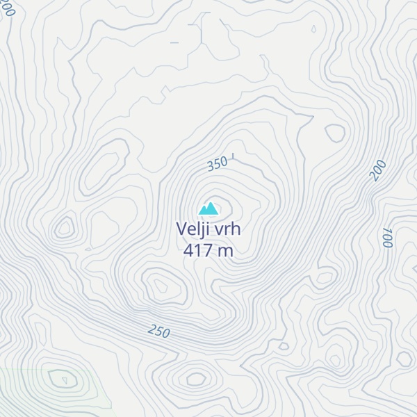 Map of Velji vrh