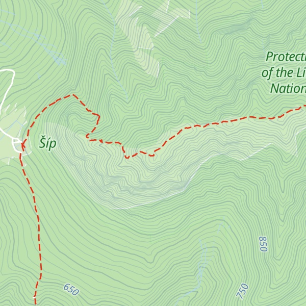 Map of Zadný Šíp
