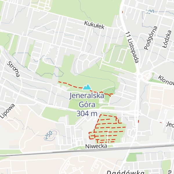 Map of Jeneralska Góra
