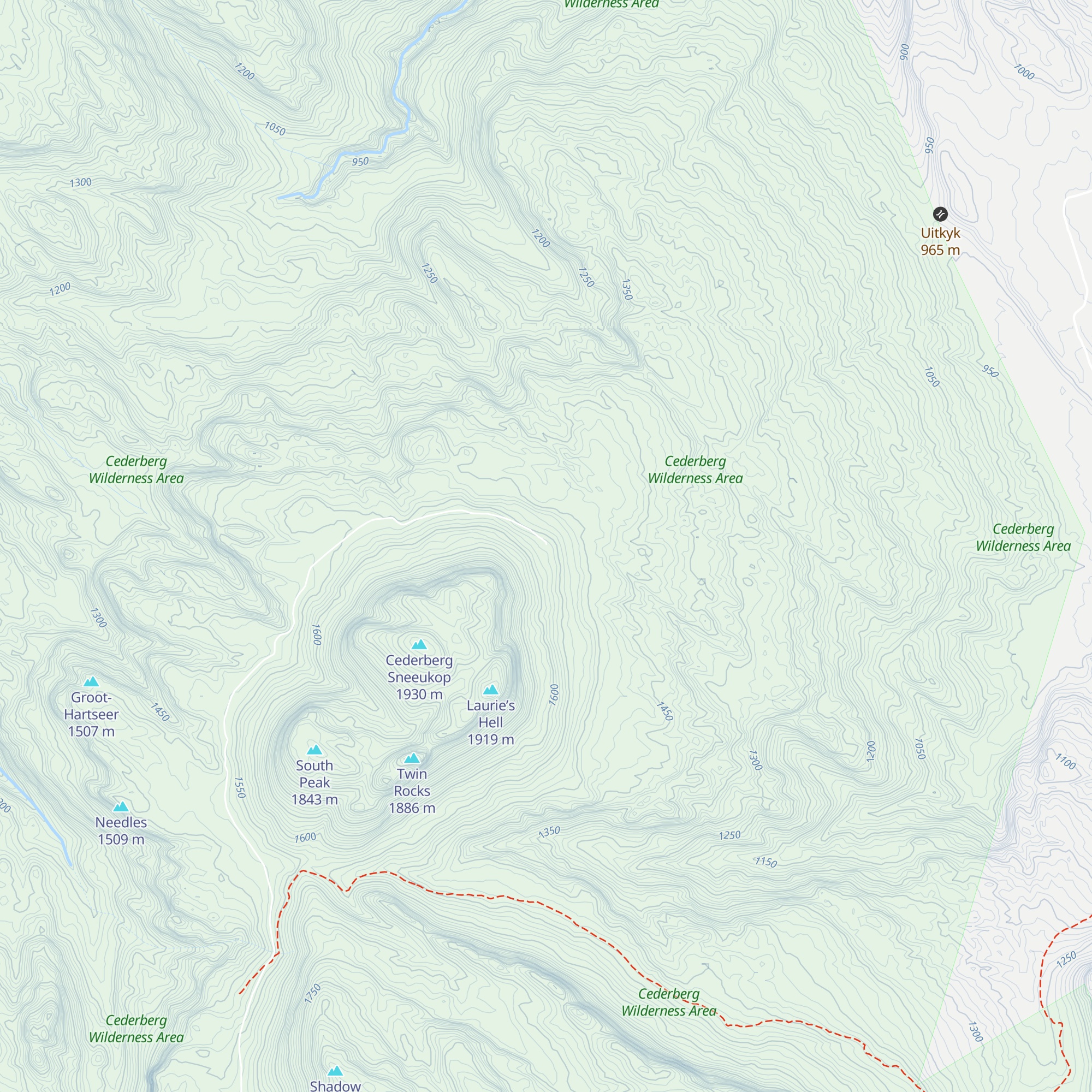 Sneeukop hut map