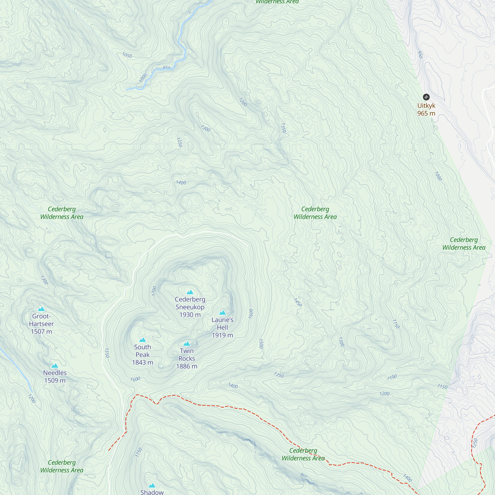 Sneeukop hut map