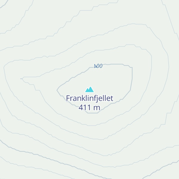 Map of Franklinfjellet