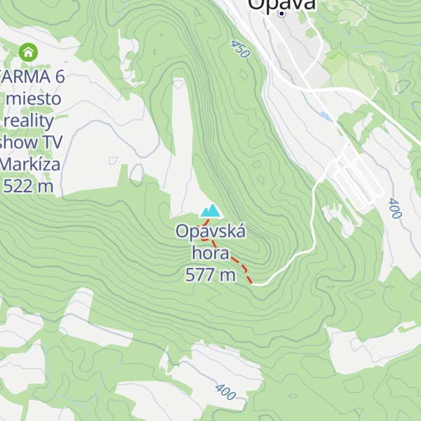 Map of Opavská hora