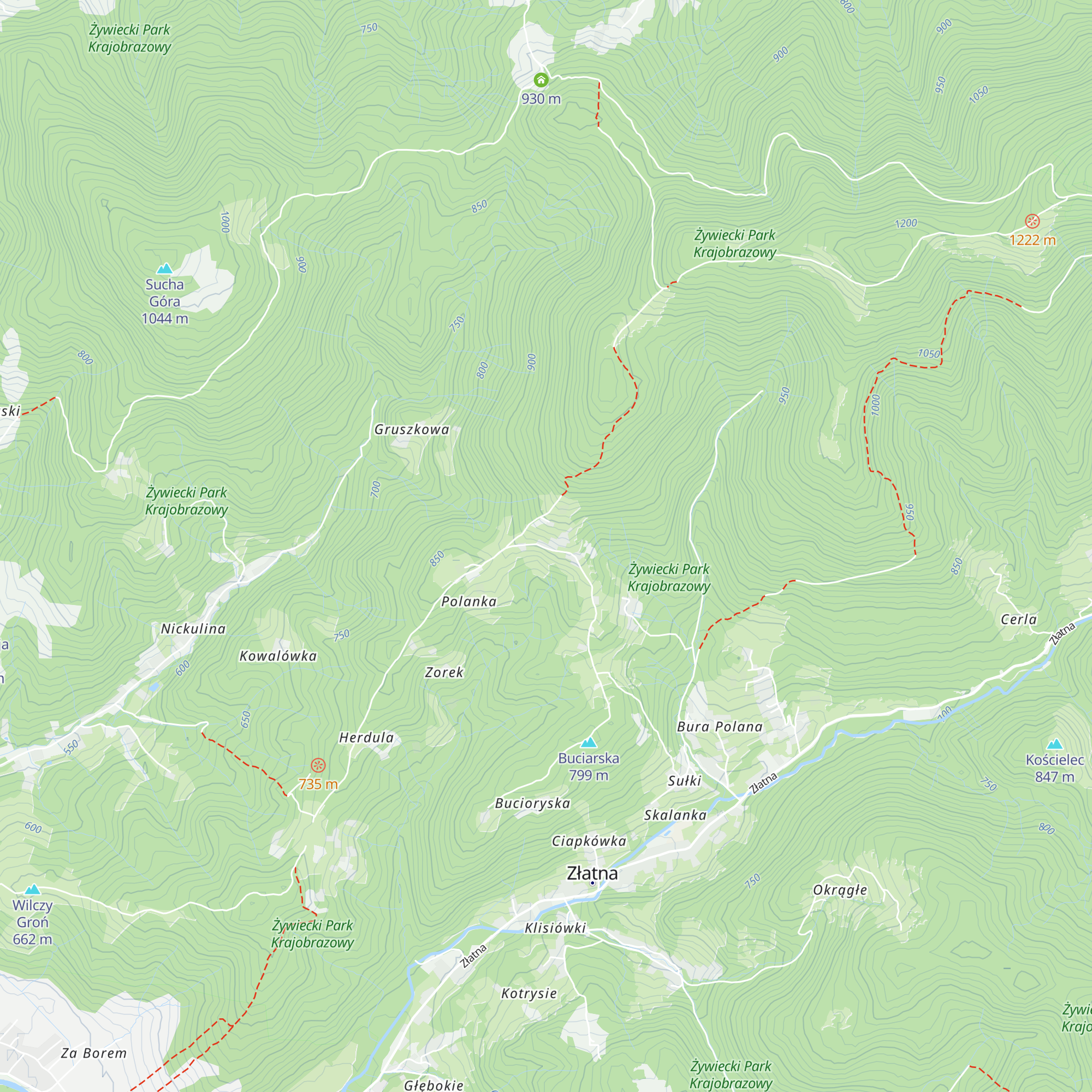Chata Zapolanka map