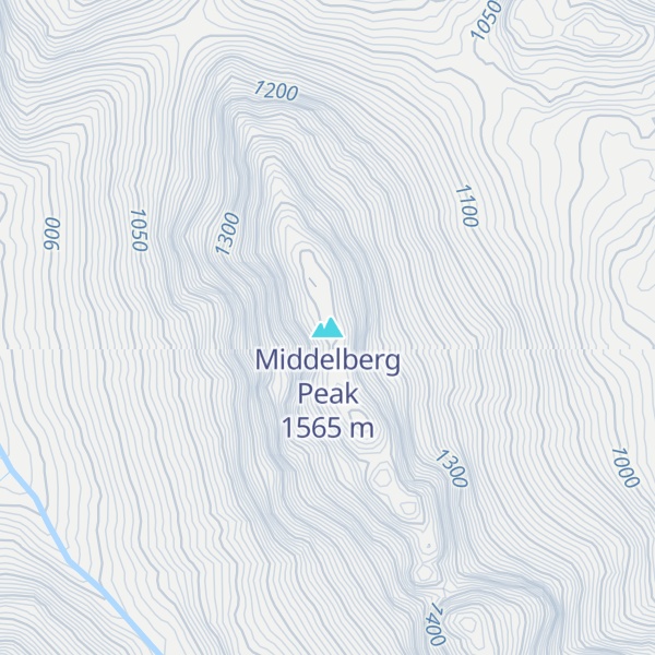 Map of Middelberg Peak