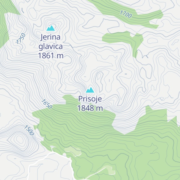 Map of Prisoje