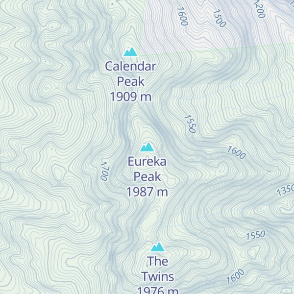 Map of Eureka Peak
