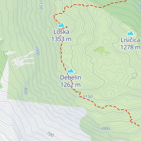 Map of Debelin