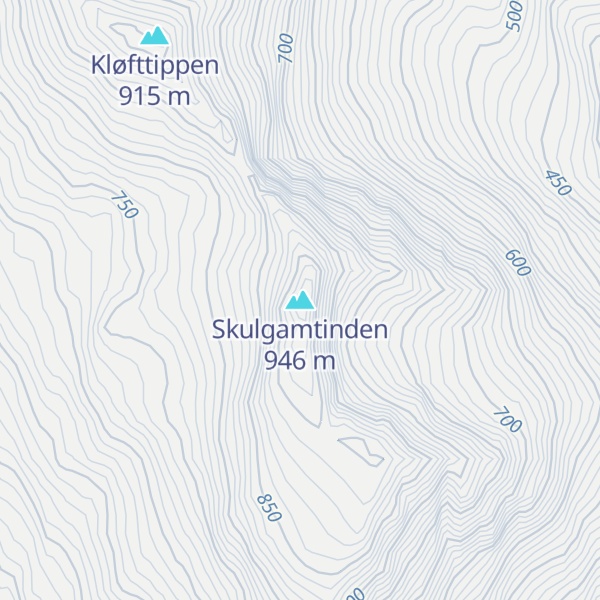 Map of Skulgamtinden