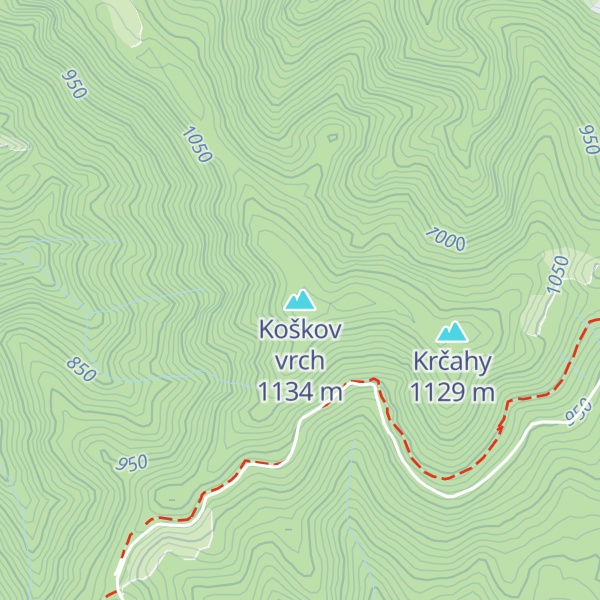 Map of Koškov vrch
