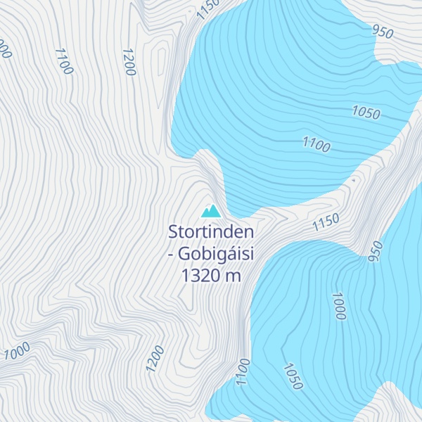 Map of Stortinden - Gobigáisi