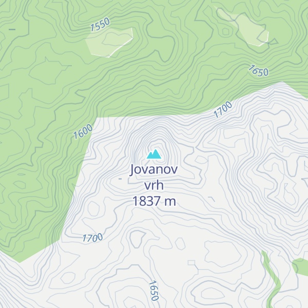 Map of Jovanov vrh