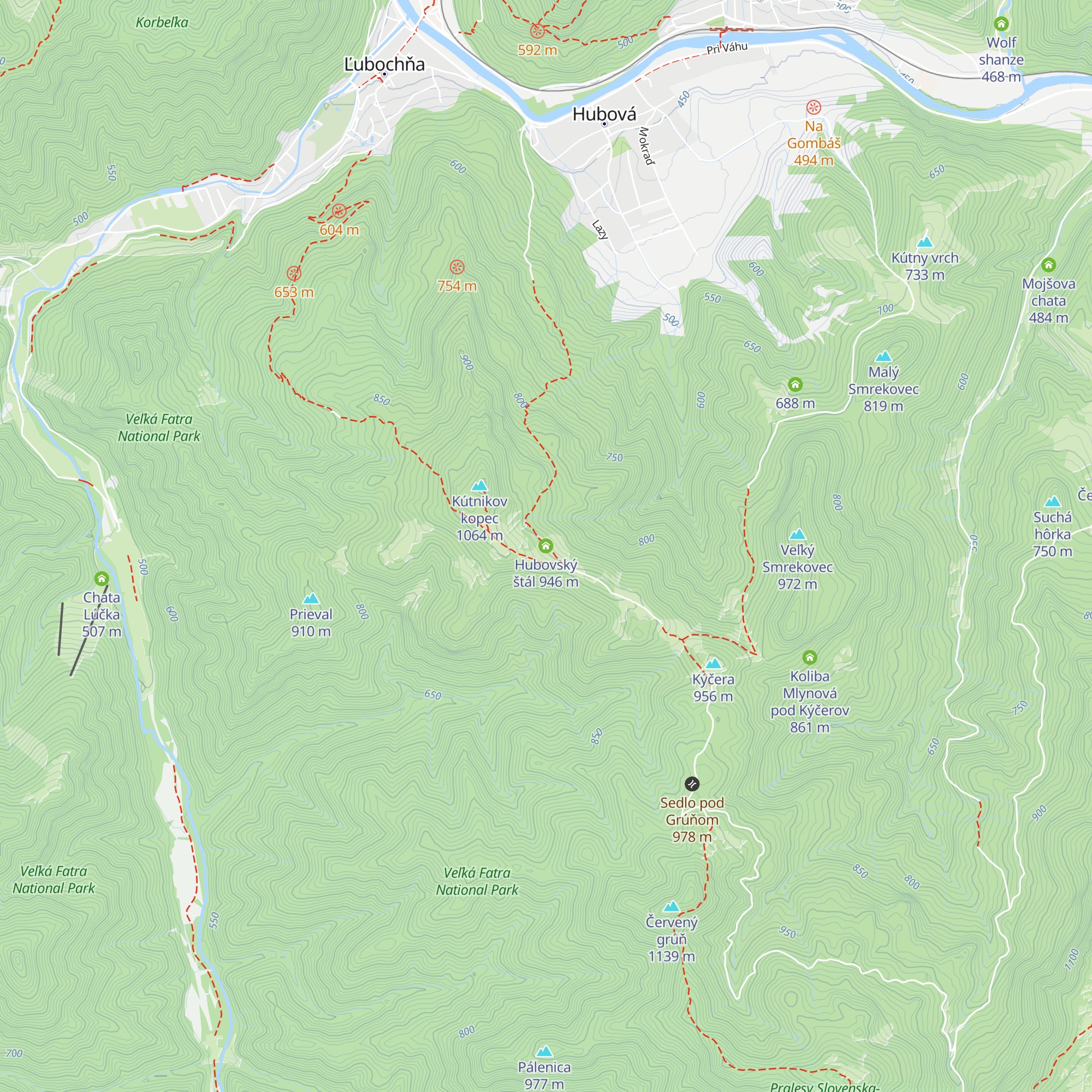 Hubovský štál map