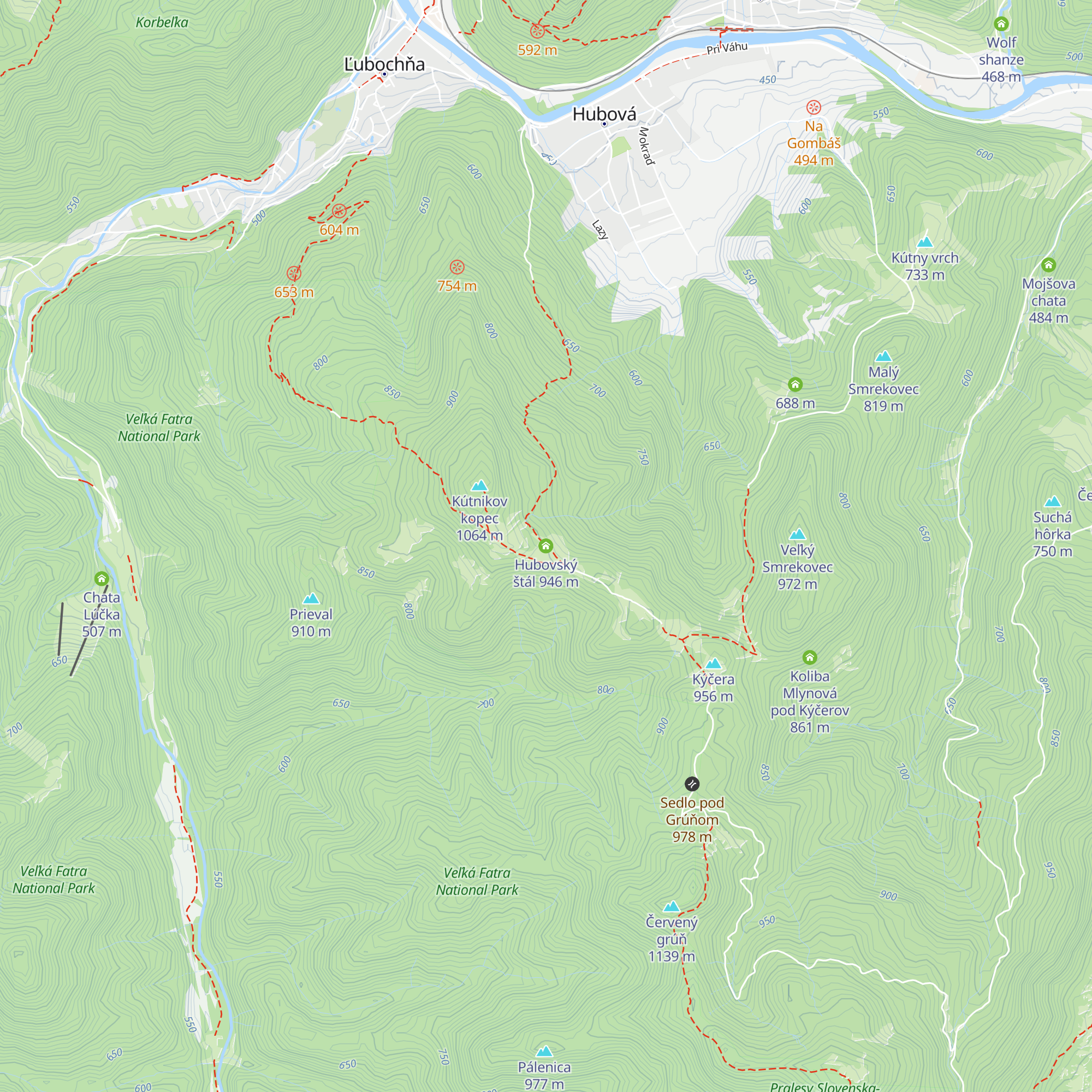 Hubovský štál map