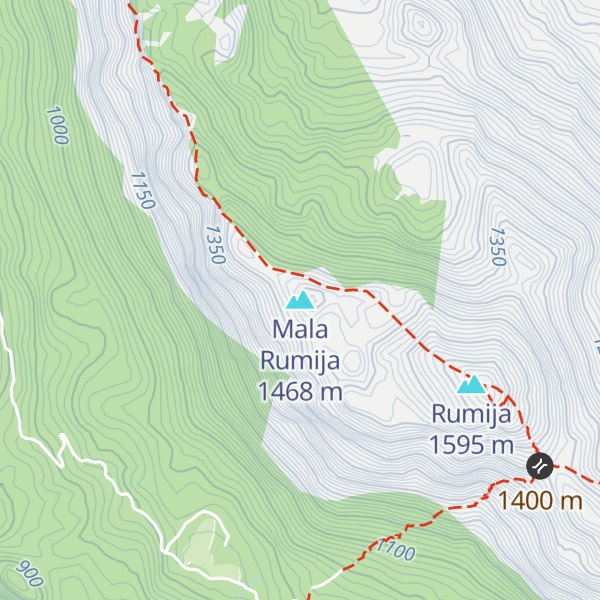 Map of Mala Rumija