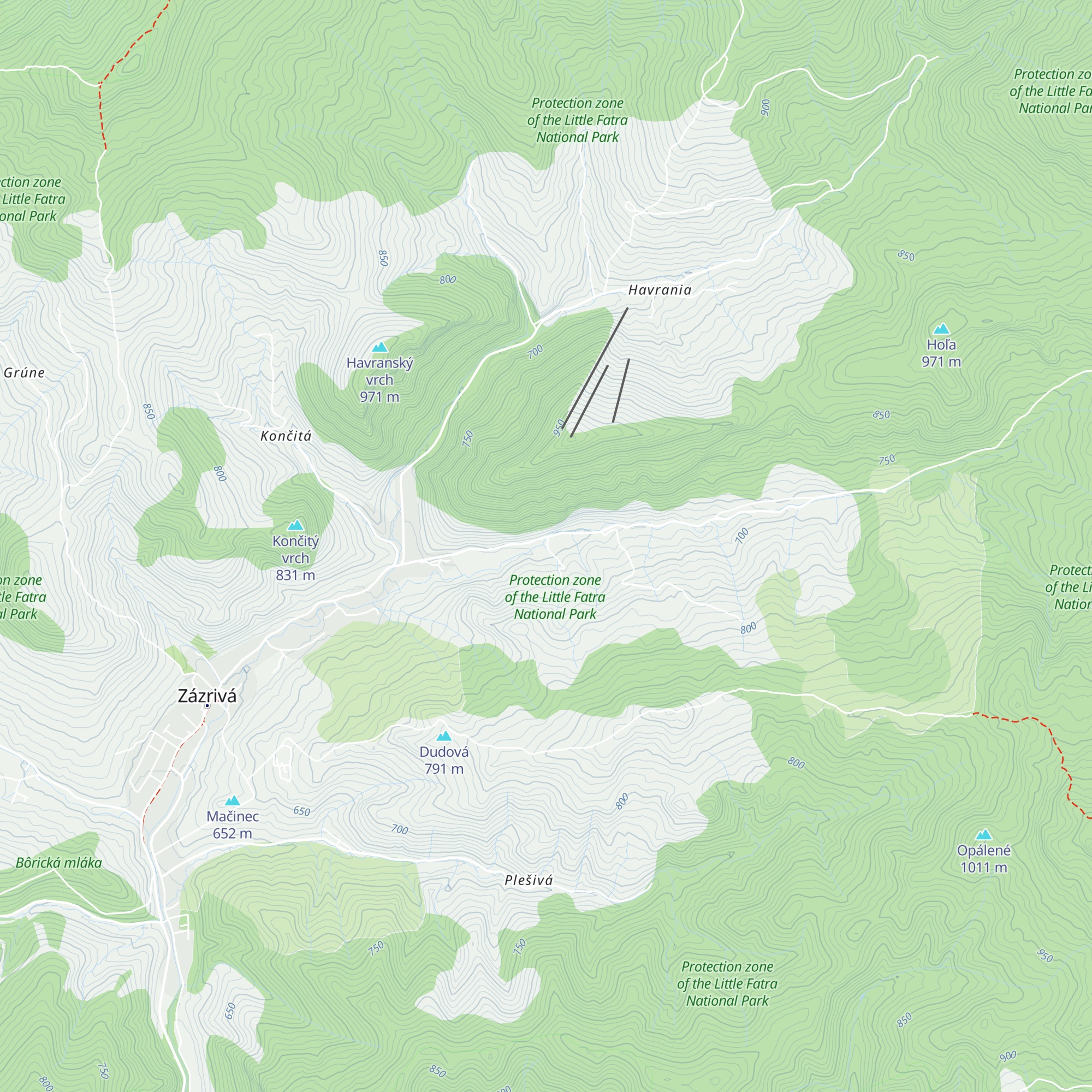 Chata Potôčik Zázrivá map